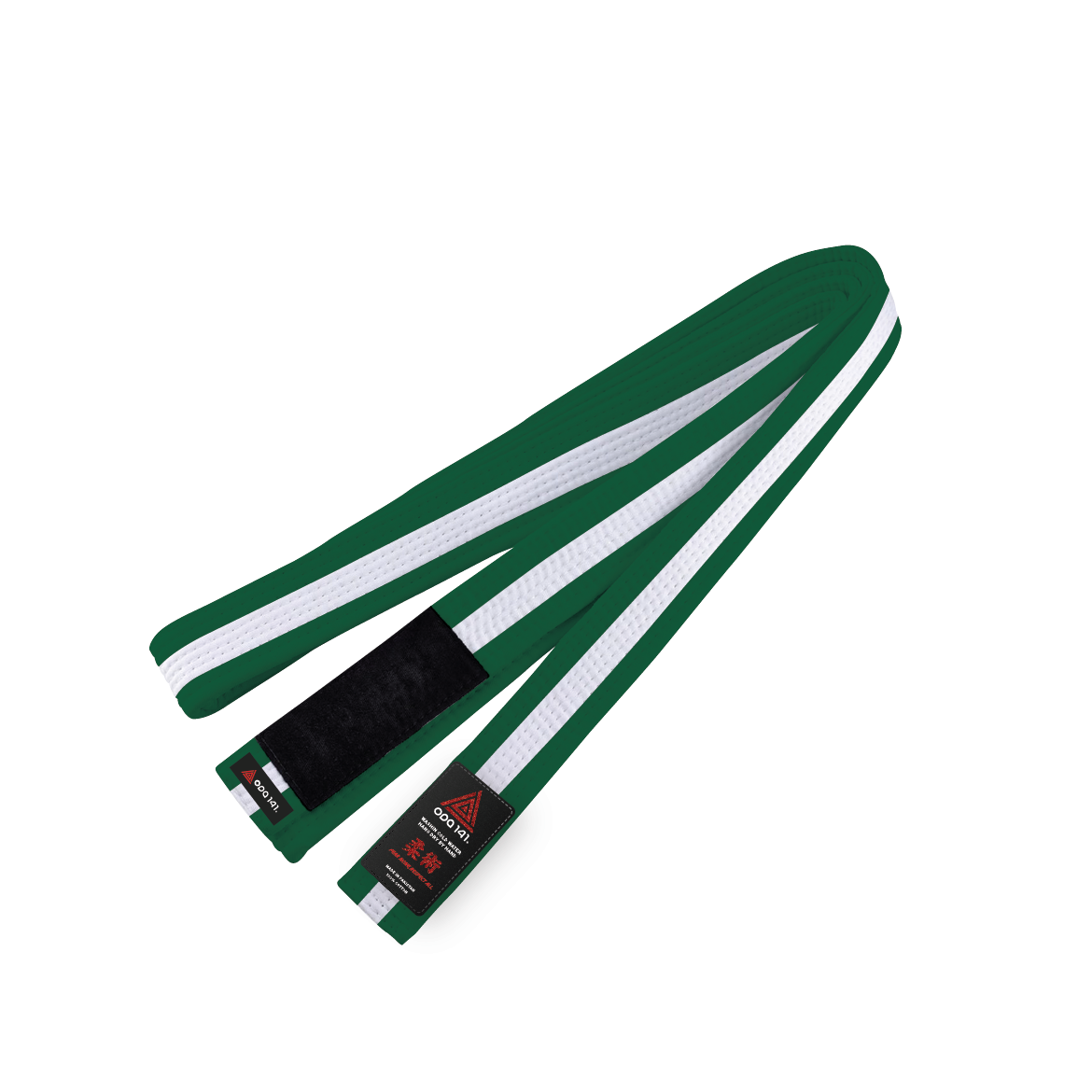 ODA 141 Brazilian Jiu Jitsu Kids Belt - Green-White