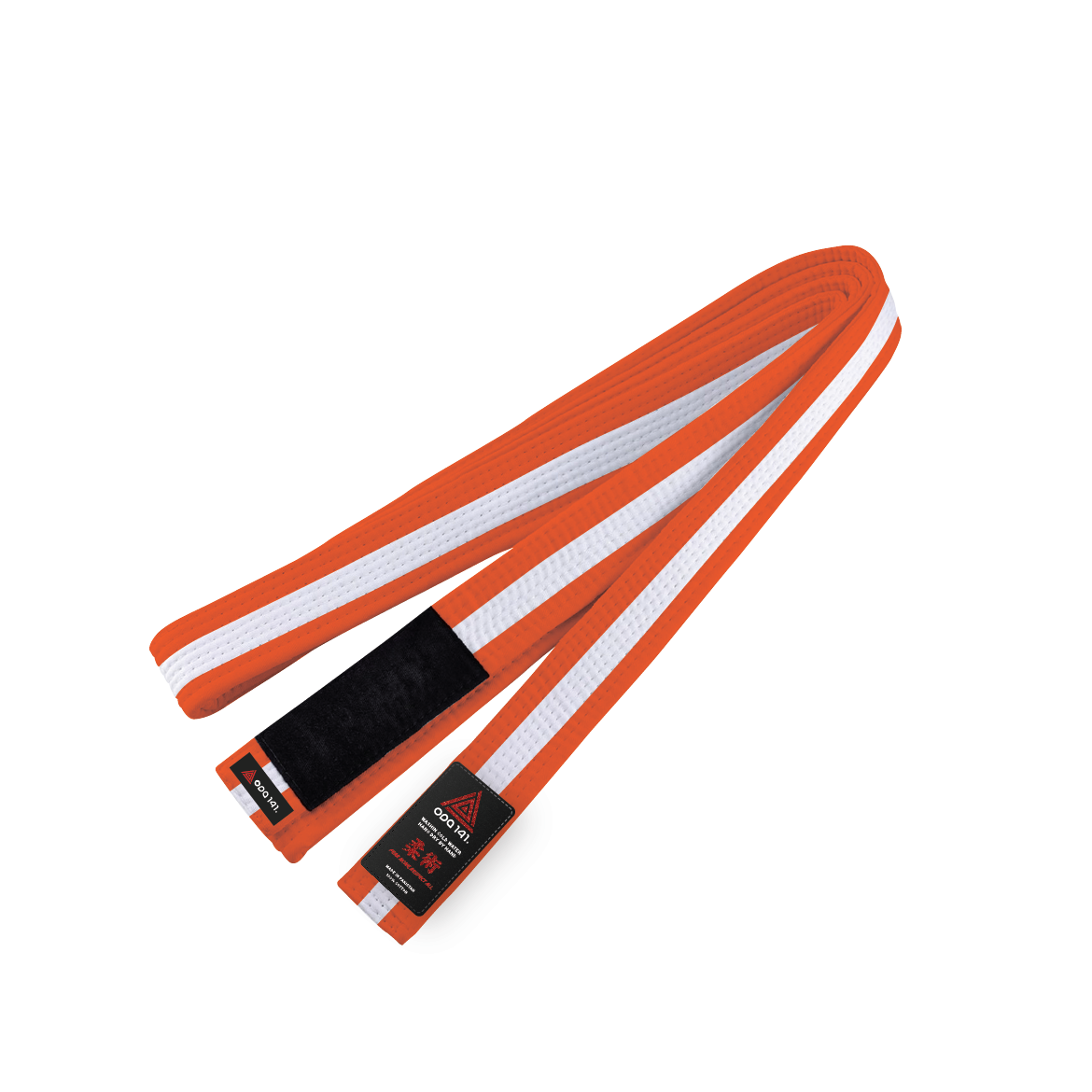 ODA 141 Brazilian Jiu Jitsu Kids Belt - Orange-White